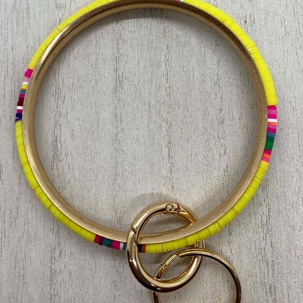 Wristlet Yellow Keychain